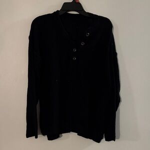 Elegant Black V-Neck Sweater for Women
